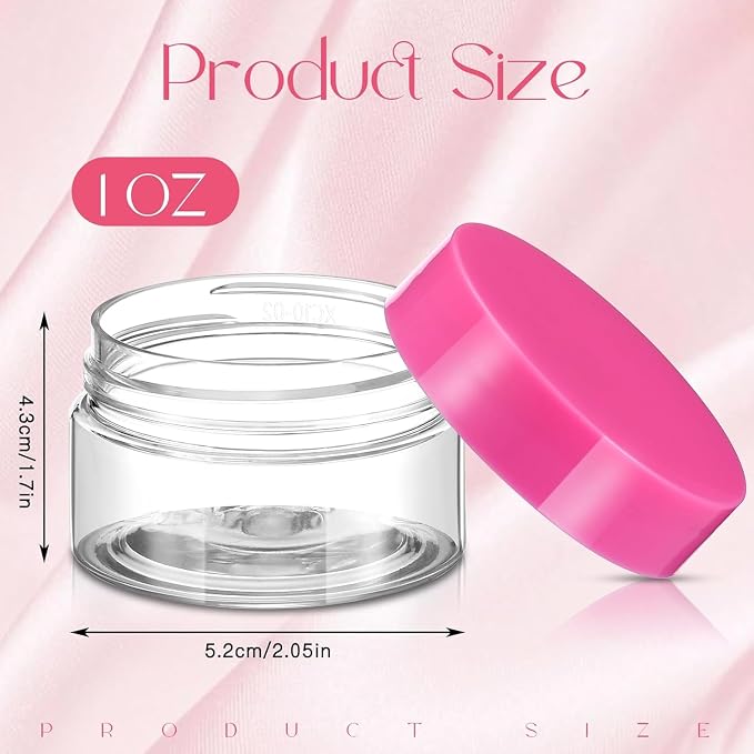 SATINIOR 12 Pack 1 oz Plastic Container Jars - Image 3