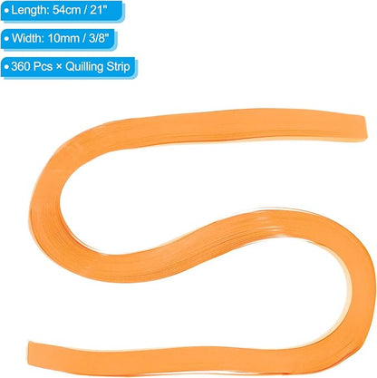 PATIKIL 360pcs Quilling Paper Strips Paper Flowers Quilling Kits 3/8" Origami - Image 2