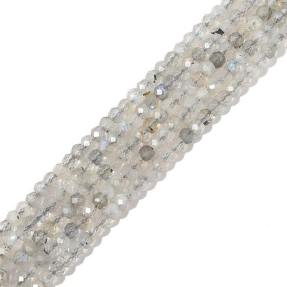 Natural Spectrolite Beads 4x2mm 120pcs Faceted Rondelle Loose Semi Gemstone by Beadia