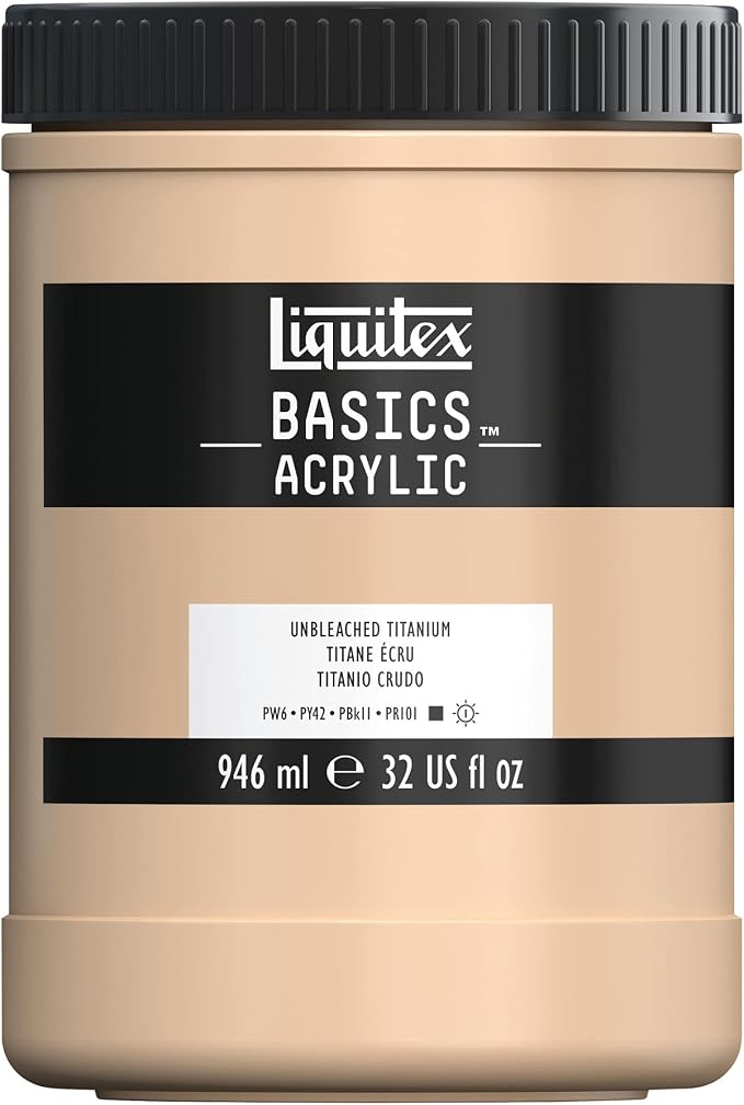 Liquitex BASICS Acrylic Paint, 946ml Jar, Unbleached Titanium by Liquitex
