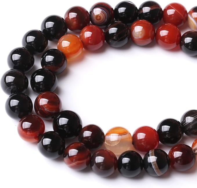 90PCS 4MM Red Persian Agate Natural Gemstone Round Stone Beads - Image 3