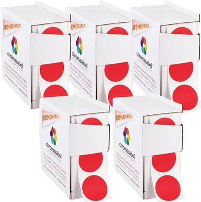 ChromaLabel 1 Inch Round Colored Stickers, Removable Sticky Dots Color Coding by ChromaLabel