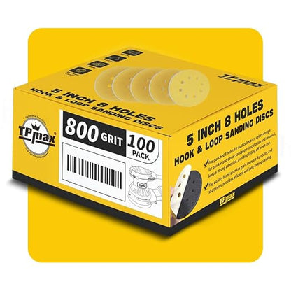 100PCS 5 Inch 800 Grit 125mm 8 Hole Sanding Discs Sandpaper - Image 7