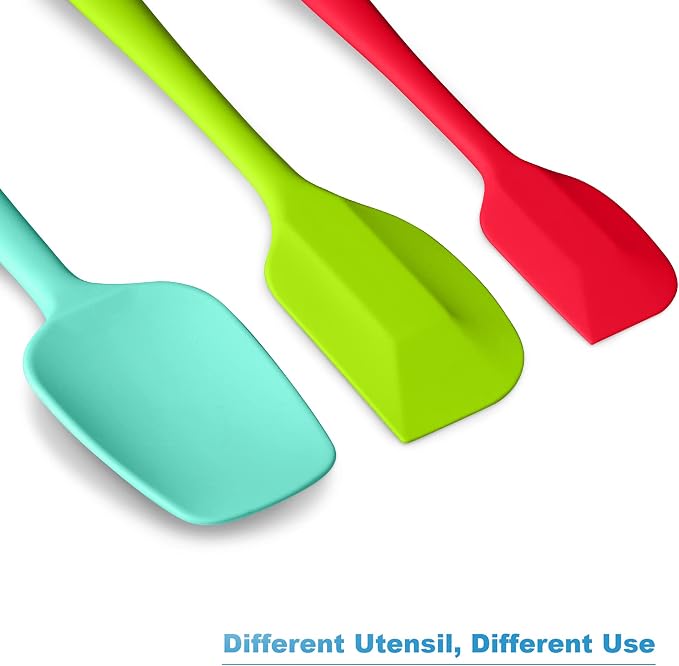 Silicone Spatula 3-piece Set, Ergonomic Handle High Heat-Resistant Spatulas - Image 6