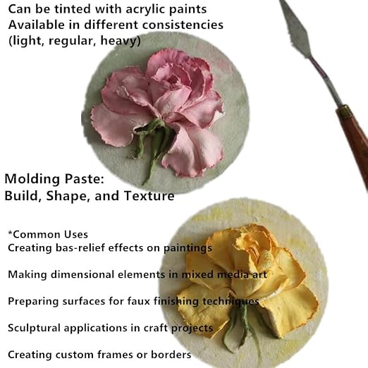 Acrylic Modeling Paste 3D Art Texture Paste 9.88oz/280ml, Sculpting Material - Image 5