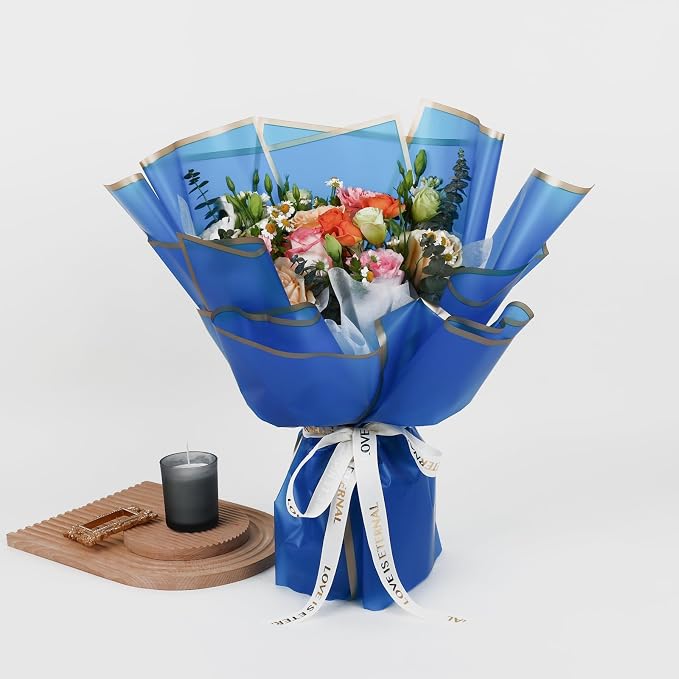 FUHITIM 20 Sheets Flower Wrapping Paper - Image 5