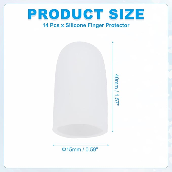 PATIKIL Gel Finger Cots 1.8"x0.67" - Image 2