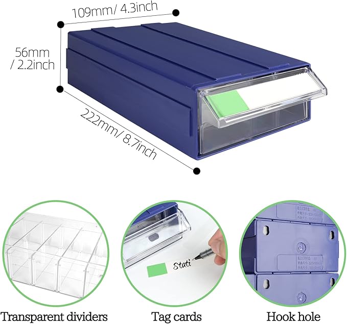 9pcs Sewing Craft Storage Box Hardware Craft Drawer Storage Cabinet Plastic - Image 3