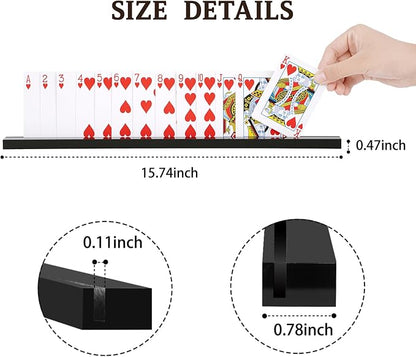 Playing Card Holder Stand Width 400mm White Acrylic Set - Image 7