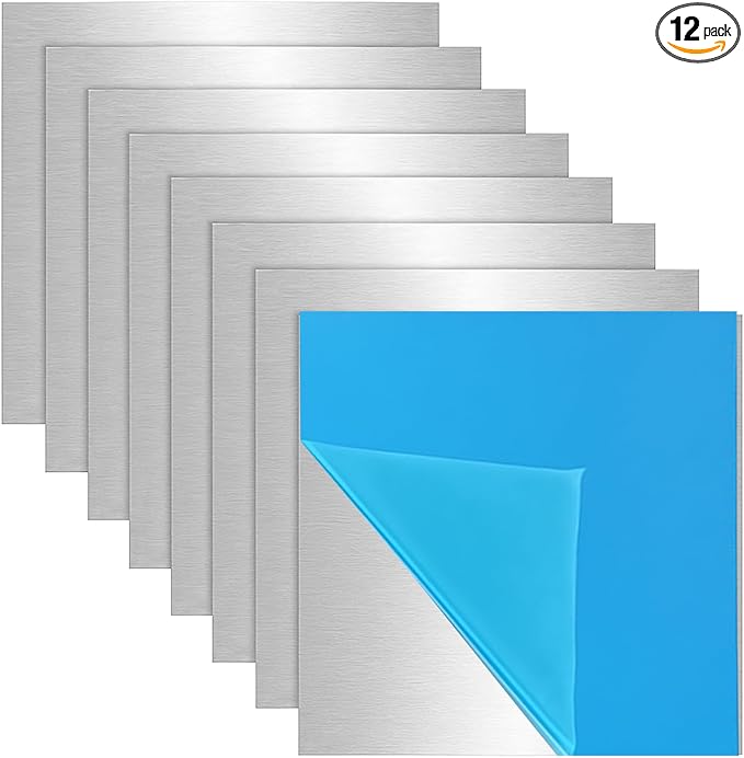 Amyhill 12 Pcs 6061 T651 Aluminum Sheet Metal 12 x 12 x 1/64 Inch Thin Flat by Amyhill