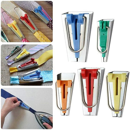 Bias Tape Makers Kit of 5 Sizes 1/4" 3/8" 1/2" 3/4" 1" DIY Quilting Tools Kit - Image 5