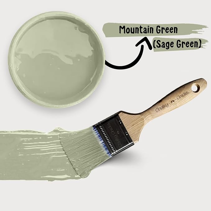 Chalky Chicks 8 Fl Oz Matte Mountain Green Chalk Paint - Image 6