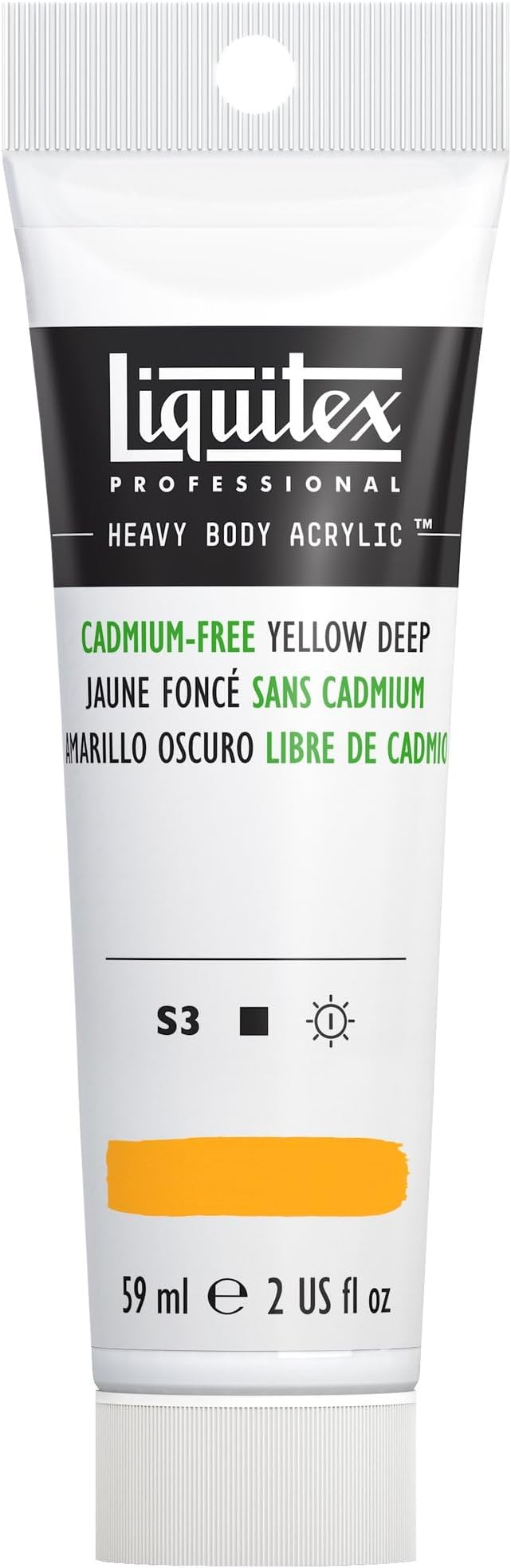Liquitex Professional Heavy Body Acrylic Paint, 2-oz Tube, Cadmium Free Yellow by Liquitex