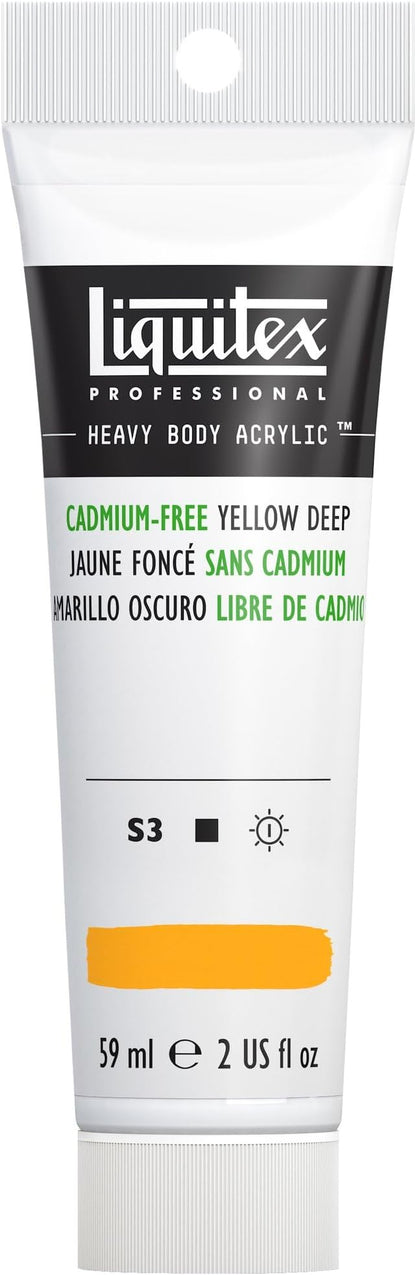 Liquitex Professional Heavy Body Acrylic Paint, 2-oz Tube, Cadmium Free Yellow by Liquitex