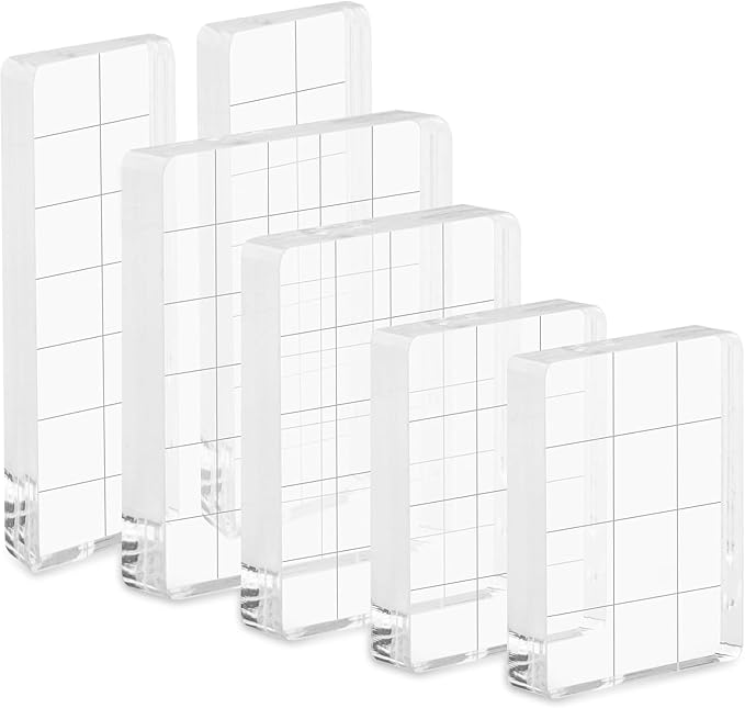 6Pcs Acrylic Stamping Block, Stamp Block Decorative Stamp Block by Unknown