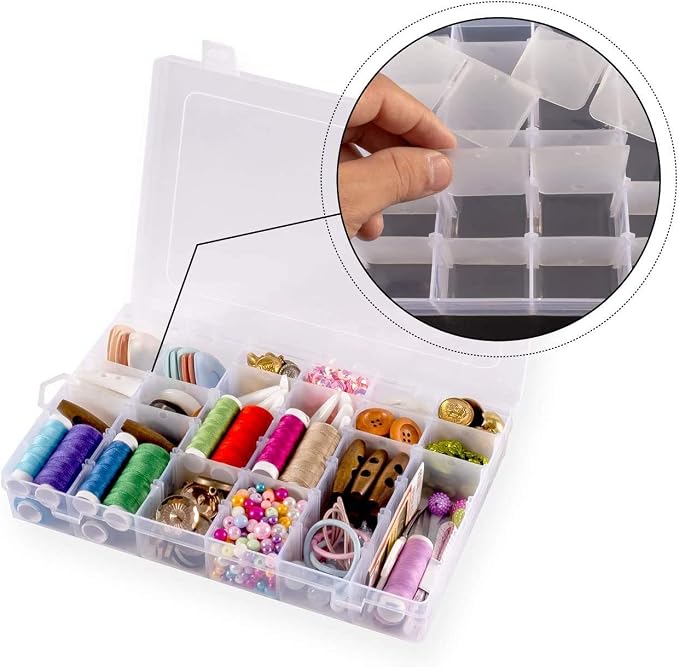 Plastic Organizer Container Box 36 Compartments Jewelry Storage Box - Image 3