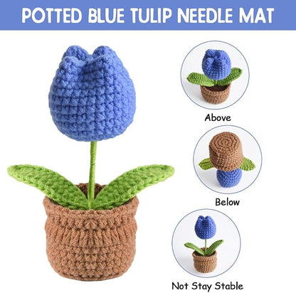 Tulip Pin Cushion, Handmade Knitted Pincushions, Cute Pin Cushions Needle - Image 3