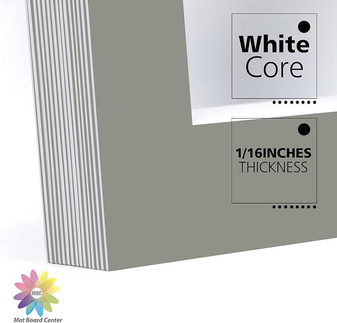 Mat Board Center, 11x14 for 8x10 Middle Gray Color Mats - Image 8