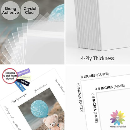Mat Board Center, 8x10 for 5x7 White Picture Mat Sets - Image 4