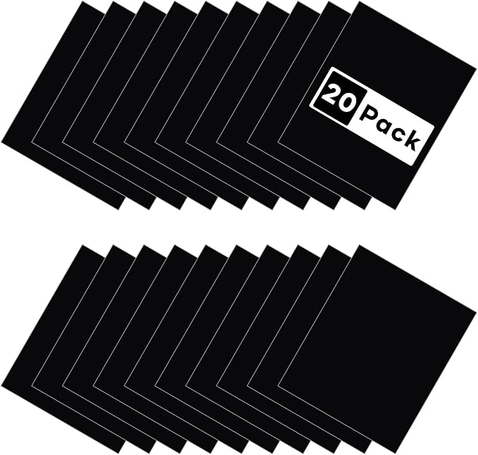 HTVRONT Black Heat Transfer Vinyl Bundle: 20 Pack 12" x 10" Black Iron on HTV - Image 7