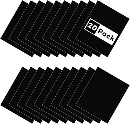HTVRONT Black Heat Transfer Vinyl Bundle: 20 Pack 12" x 10" Black Iron on HTV - Image 7