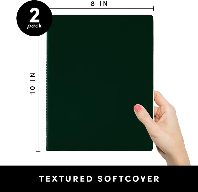 PAPERAGE Soft Cover Blank Journal Notebook, 2 Pack, 100 Pages, Large 7.5 inches - Image 2