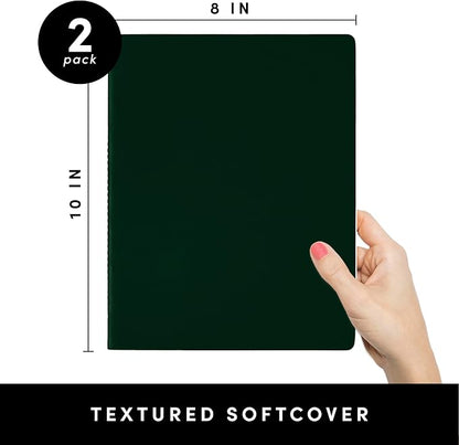 PAPERAGE Soft Cover Blank Journal Notebook, 2 Pack, 100 Pages, Large 7.5 inches - Image 2