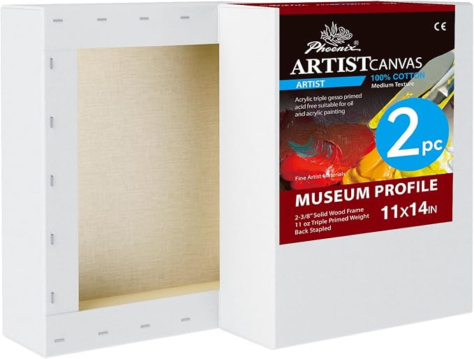 PHOENIX 11x14 Inch 2 Pack Museum Canvas by PHOENIX