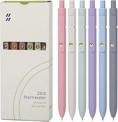 Gel Pens 6Pcs, 0.7mm Smooth Writing Black Ink Pens by feloftyGelPens