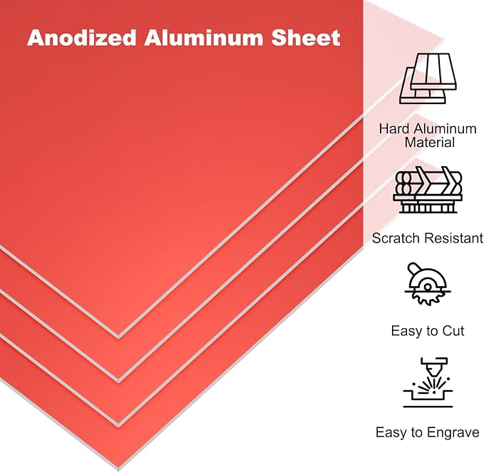PATIKIL 7x5x1/32inch Anodized Aluminum Sheet - Image 3
