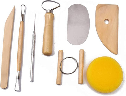 S & E TEACHER'S EDITION 8 Pcs Pottery & Clay Sculpting Tools, Double-Sided by SETEACHERSEDITION