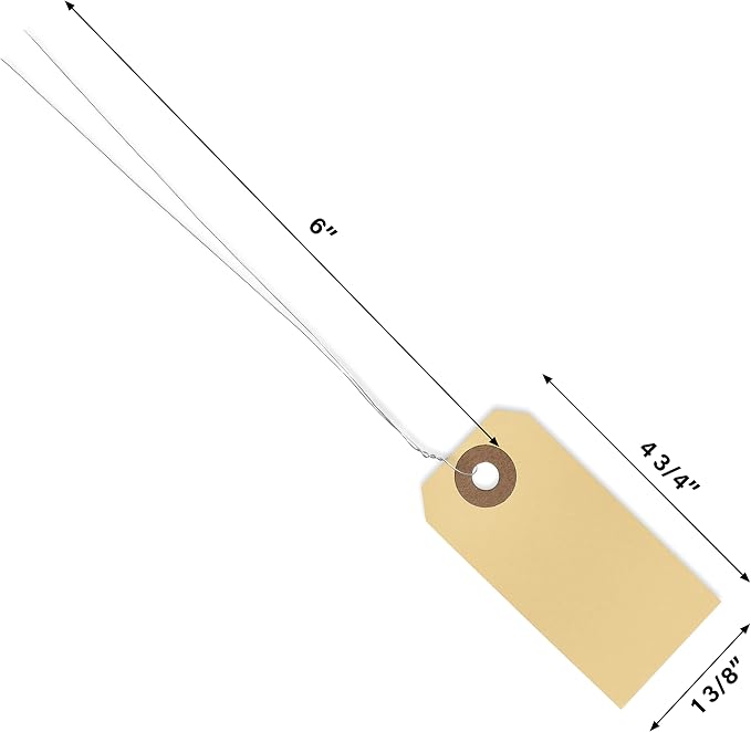 Shipping Tags with Wire Ties #1-2 3/4” x 1 3/8” - Image 2