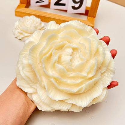 6.7 Inch Peony Silicone Mold, Large Size Flower Candle Mold, Soap Soy Wax DIY - Image 3
