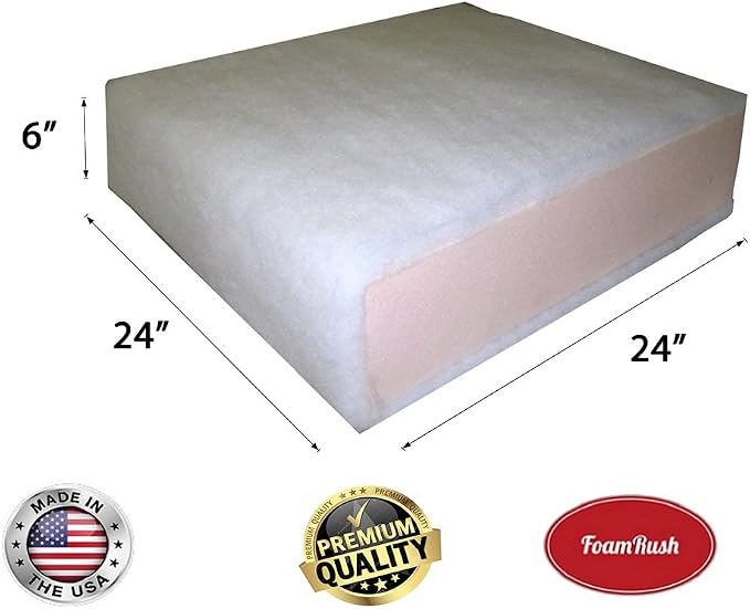 FoamRush 6" x 24" x 24" Seat Cushion Foam - Image 2