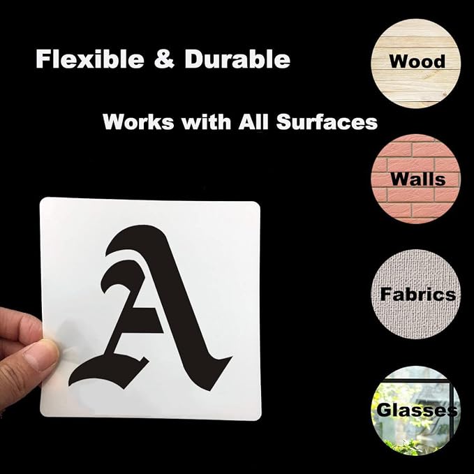 6 Inch Alphabet Letter Stencils - Image 7