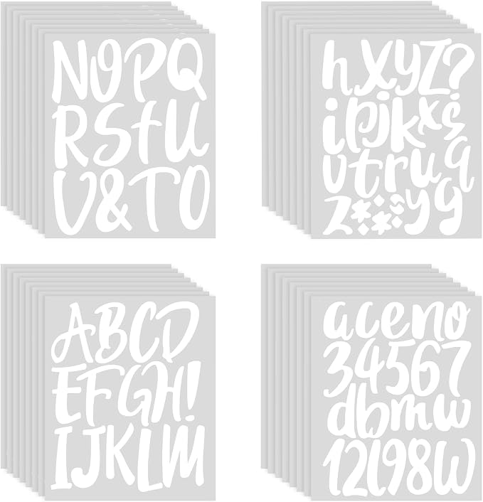 Outus 576 Pieces 8 Sheets Letters Stickers Self Adhesive Vinyl Letter Alphabet by Outus