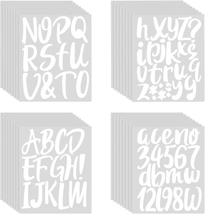 Outus 576 Pieces 8 Sheets Letters Stickers Self Adhesive Vinyl Letter Alphabet by Outus