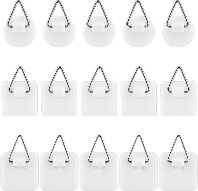 simarro 15PCS Adhesive Picture Hanger, Picture Hanging Hooks Without Nails by simarro