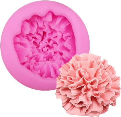Carnation Flower Silicone Mold for Fondant Chocolate Candy Cake Decorating by Anktily