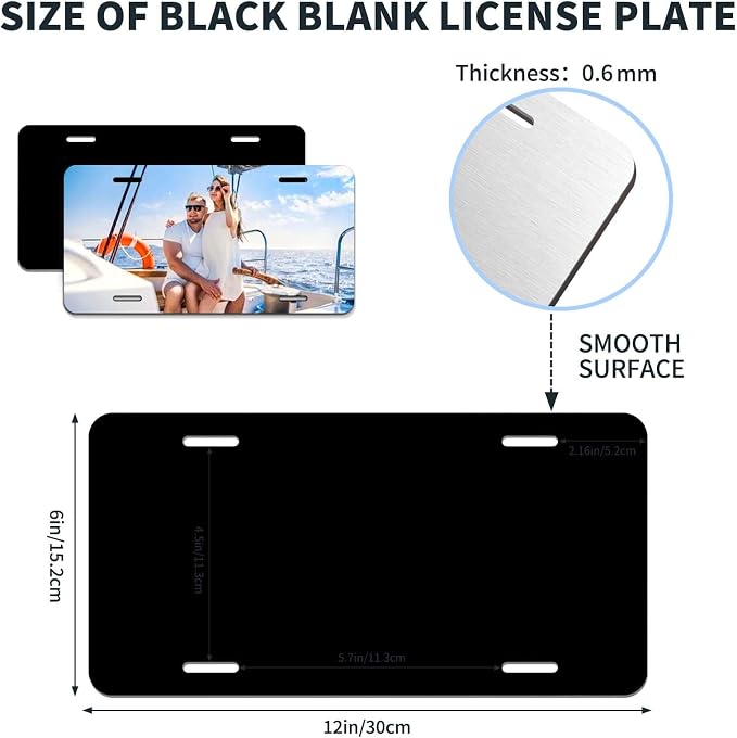 30 Pack 0.65mm Black Aluminum Plate Blanks - Image 2