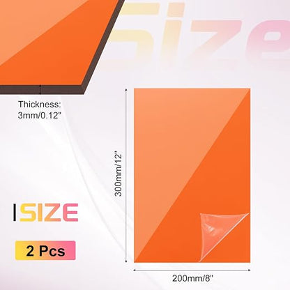 uxcell 2Pcs Acrylic Sheets 12x8 Inch Acrylic Panel 1/8 Inch-3mm Plastic Board - Image 2