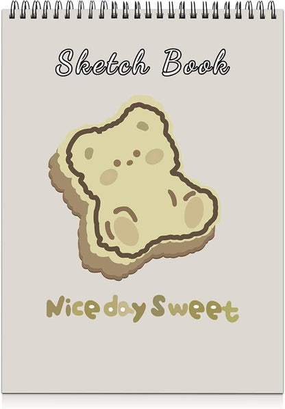 Deokke Sketchbook Top Spiral Bound Sketch Pad, 9 x 12 inch, 100GSM Thick Paper by Deokke