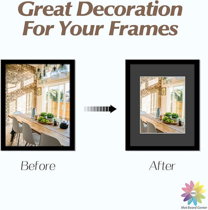 MBC Mat Board Center, 11x14 for 8x10 Black Photo Picture Mat - Image 7