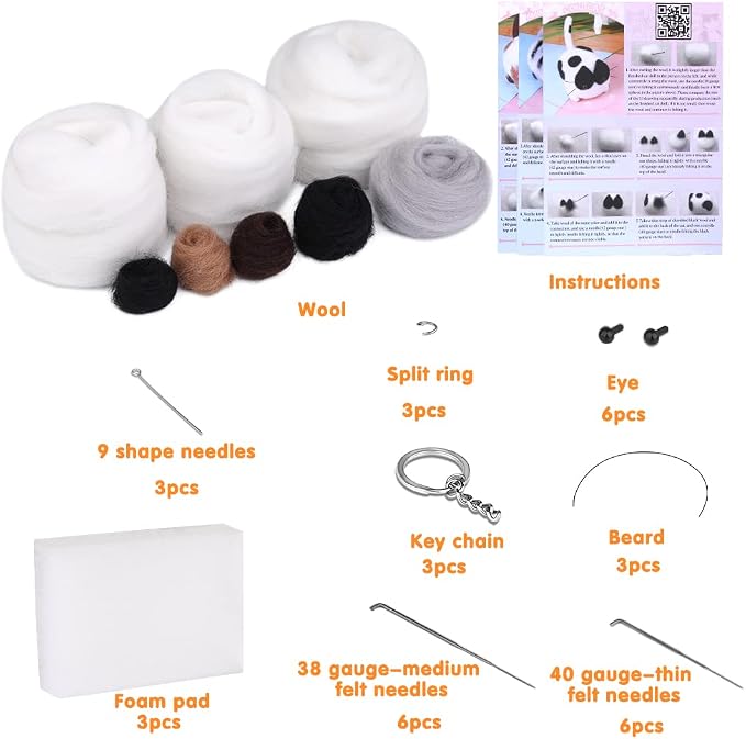 Mayboos Needle Felting Kit, 3 Pieces Making Wool Needle Felting Starter Kit - Image 2