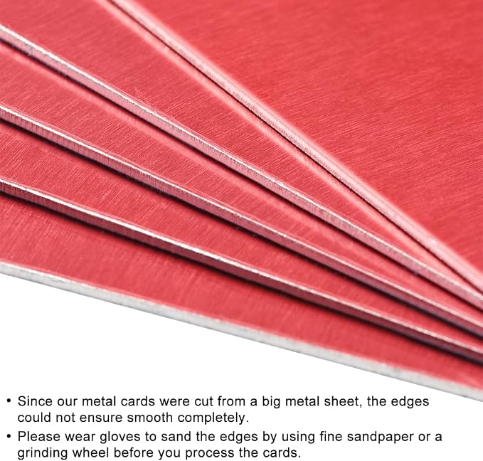uxcell Blank Metal Card 80x50x1mm Anodized Aluminum Plate - Image 3