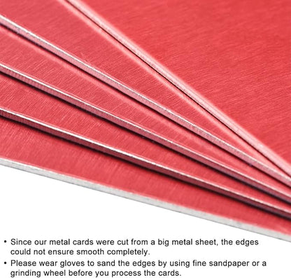 uxcell Blank Metal Card 80x50x1mm Anodized Aluminum Plate - Image 3