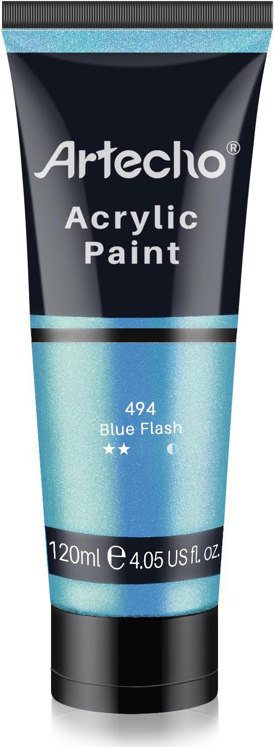 Artecho lridescent Blue Acrylic Paint Tubes, Art Craft Paints by Artecho