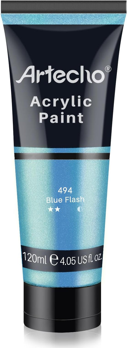 Artecho lridescent Blue Acrylic Paint Tubes, Art Craft Paints by Artecho