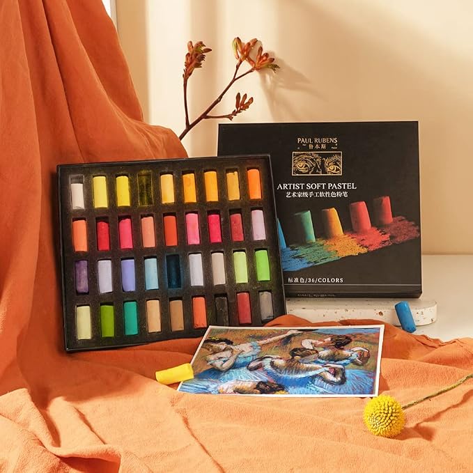 Paul Rubens Professional Soft Pastels, 36 Colors Chalk Pastels, Non Toxic - Image 8