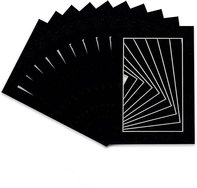 Pack of TEN 8x10 Mats Bevel Cut by Poster+Palooza